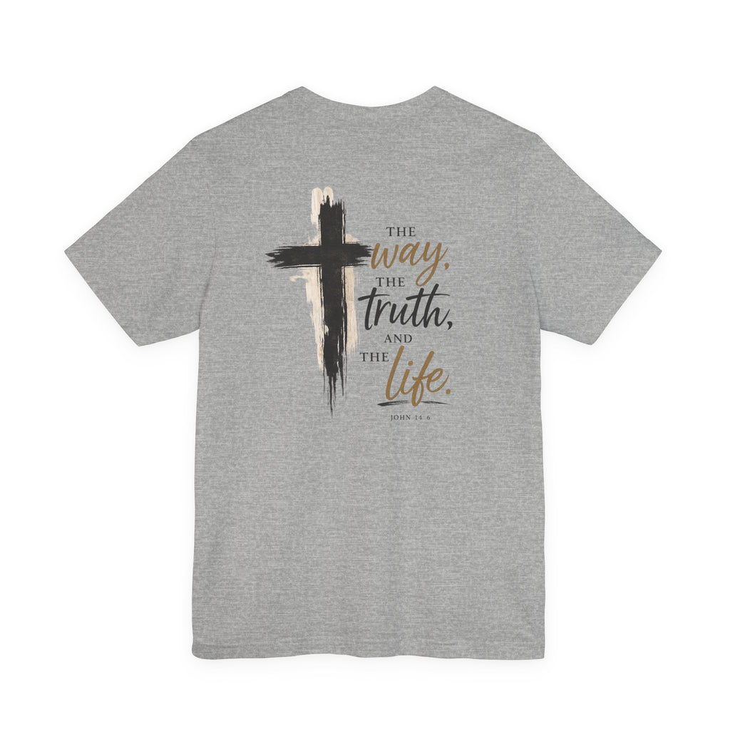 Faith-Forward Cross Tee | Hand-Painted Style Christian T-Shirt