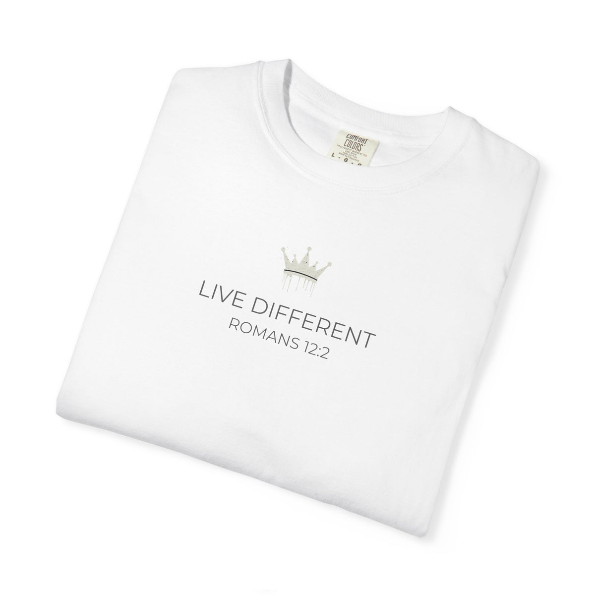 Live Different crown graphic T-shirt | Minimal motivational tee