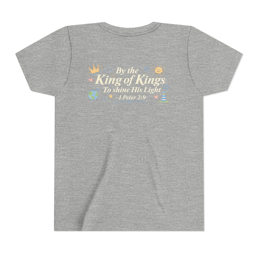 Youth Tee — “Chosen” Christian Kids Shirt (1 Peter 2:9 Back Design)