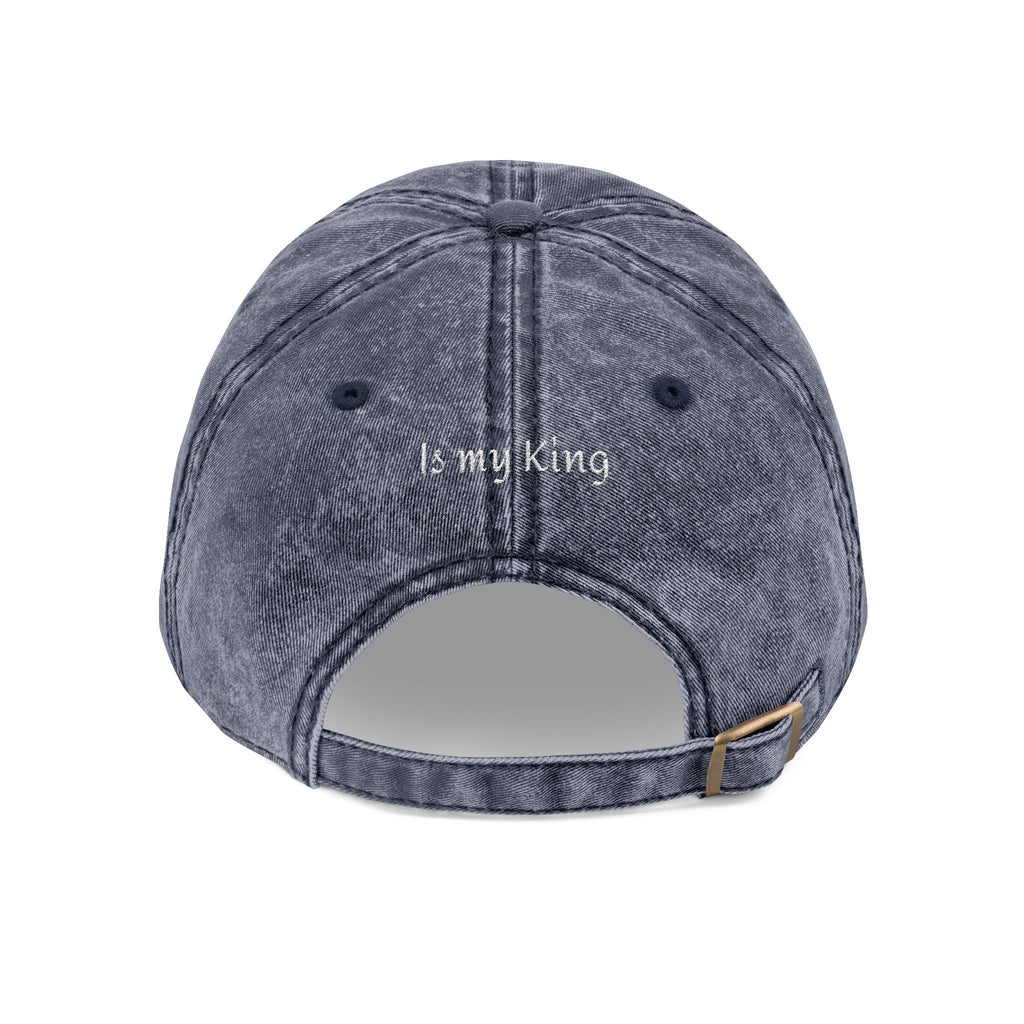 Vintage Embroidered 'Jesus' Cap – Distressed Gray Christian Baseball Hat