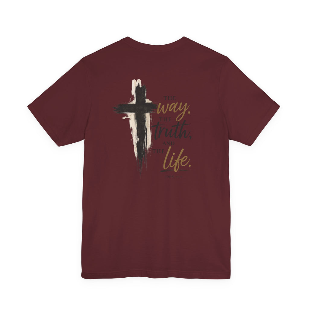 Faith-Forward Cross Tee | Hand-Painted Style Christian T-Shirt