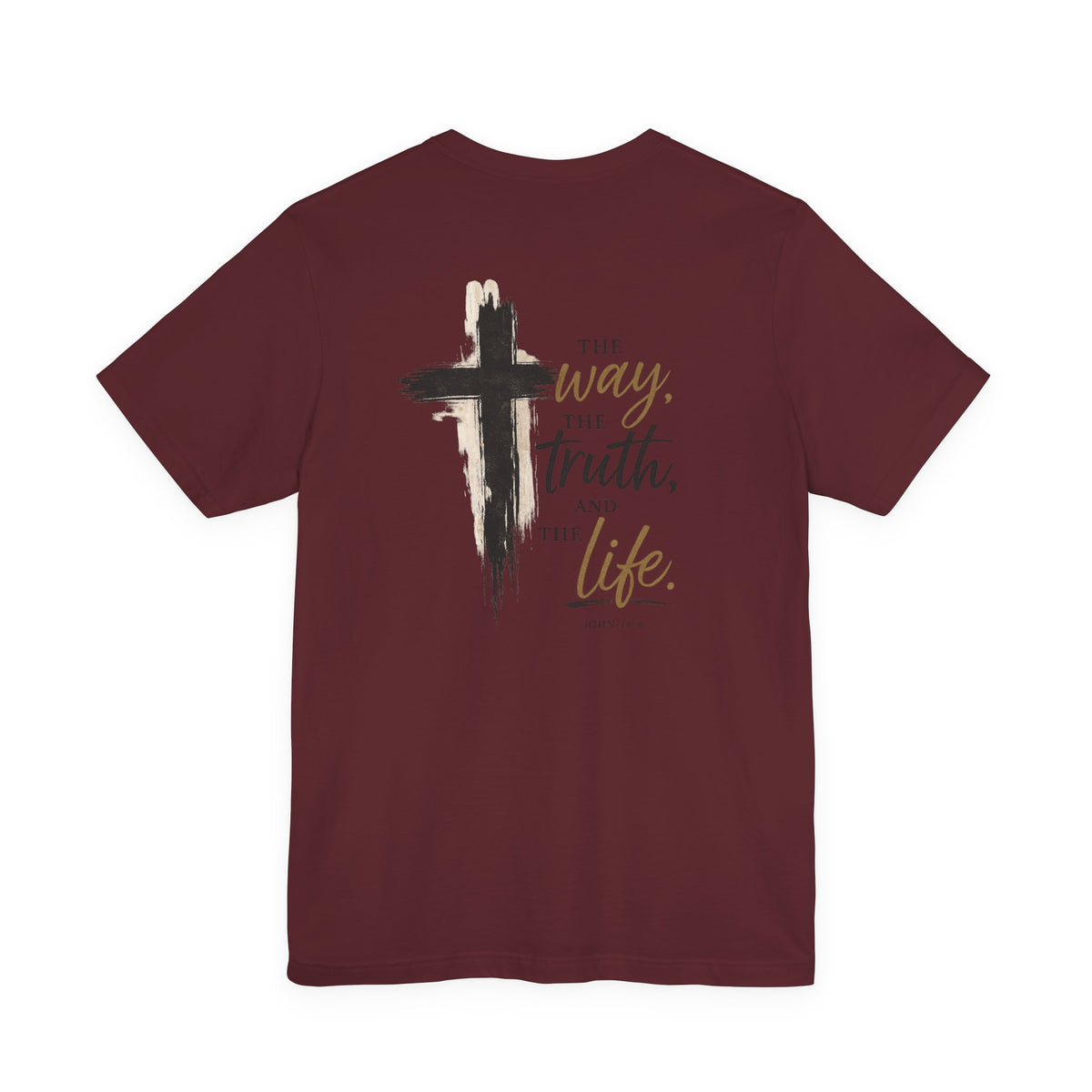 Faith-Forward Cross Tee | Hand-Painted Style Christian T-Shirt