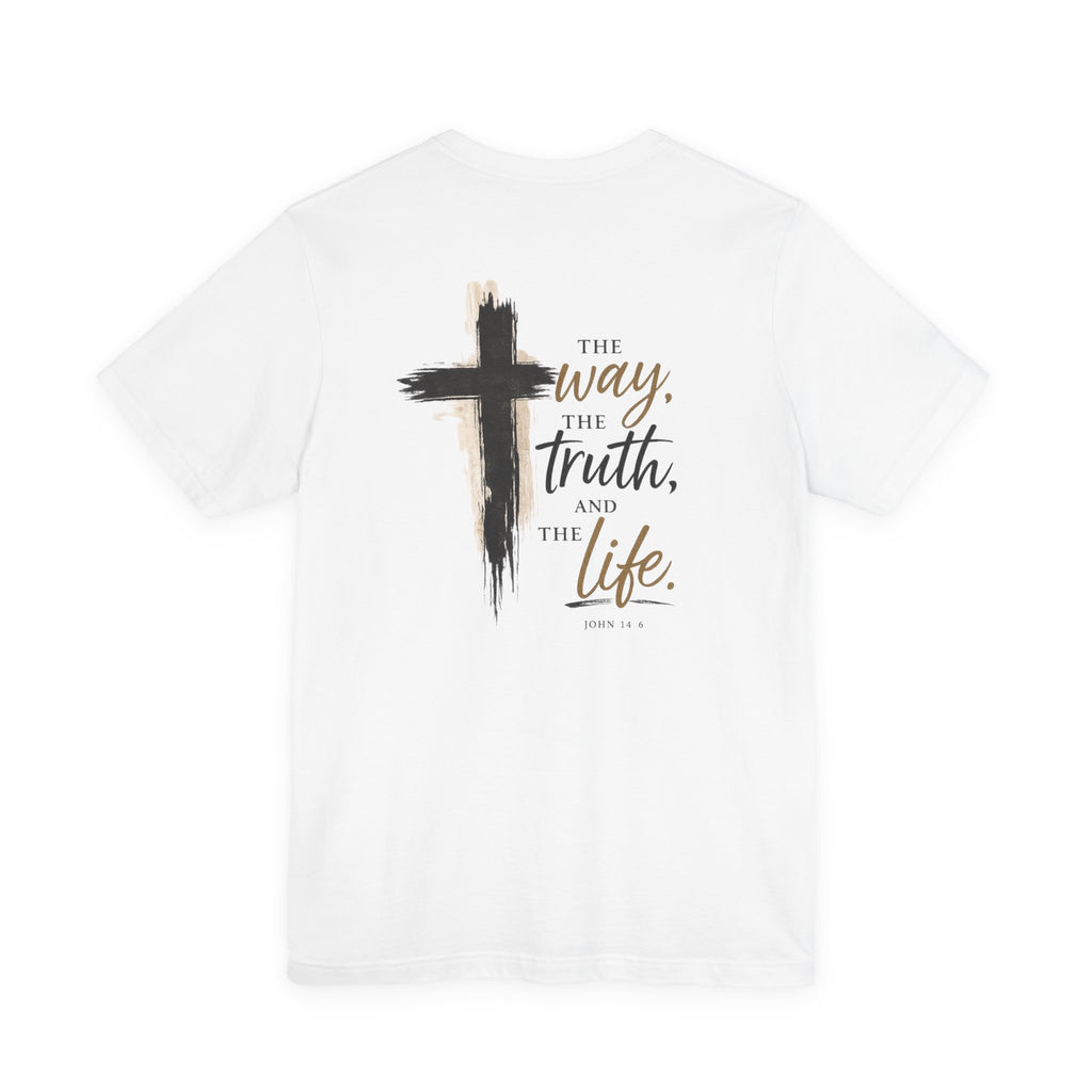Faith-Forward Cross Tee | Hand-Painted Style Christian T-Shirt