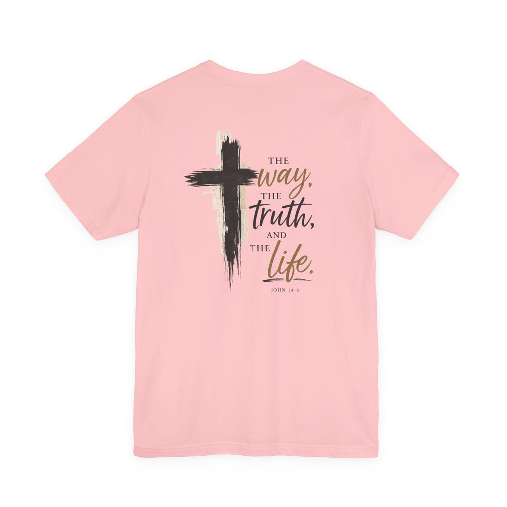 Faith-Forward Cross Tee | Hand-Painted Style Christian T-Shirt