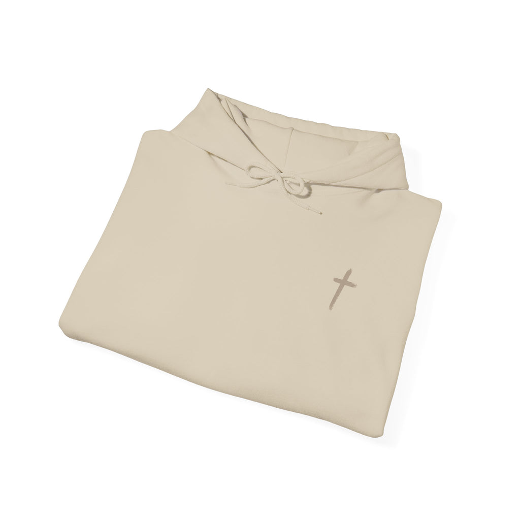 Abide in Him Hoodie — Christian Faith Cross Sweatshirt (John 15:4)