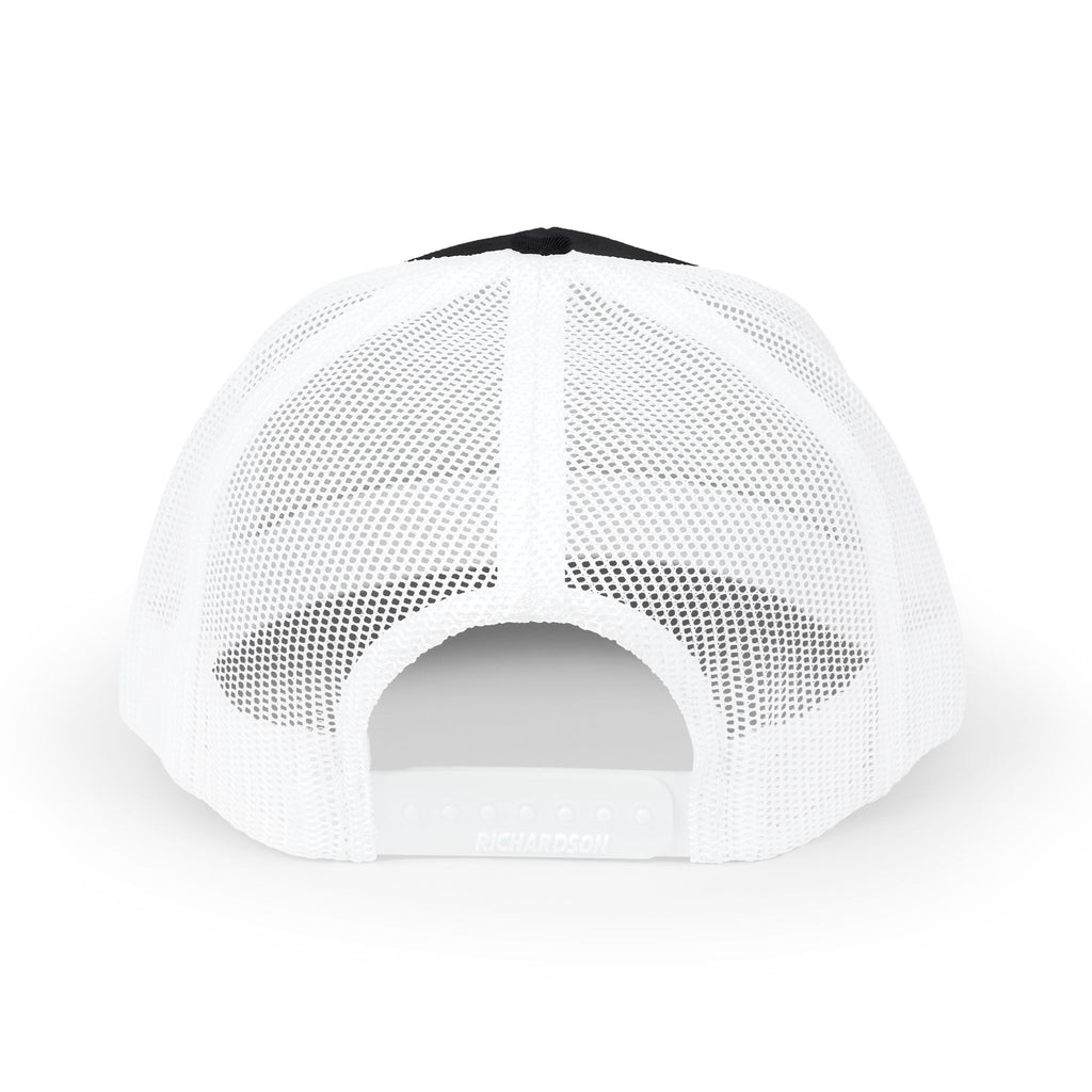 Faith Over Fear emblem Snapback Cap | Trucker Hat with Cross & Mountains