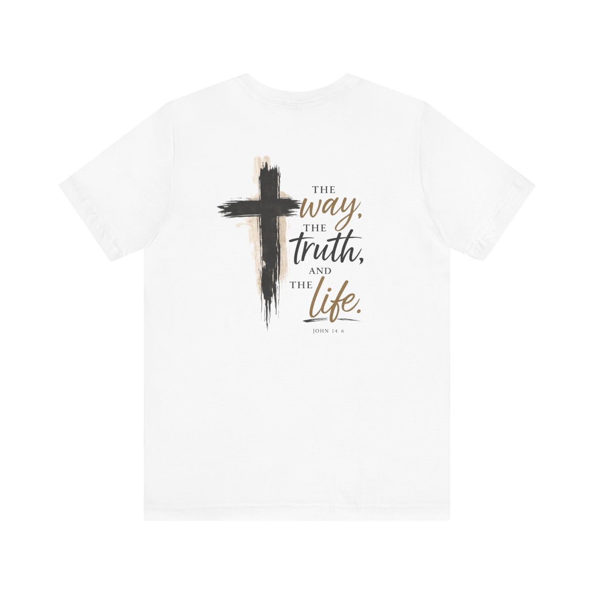 Faith-Forward Cross Tee | Hand-Painted Style Christian T-Shirt