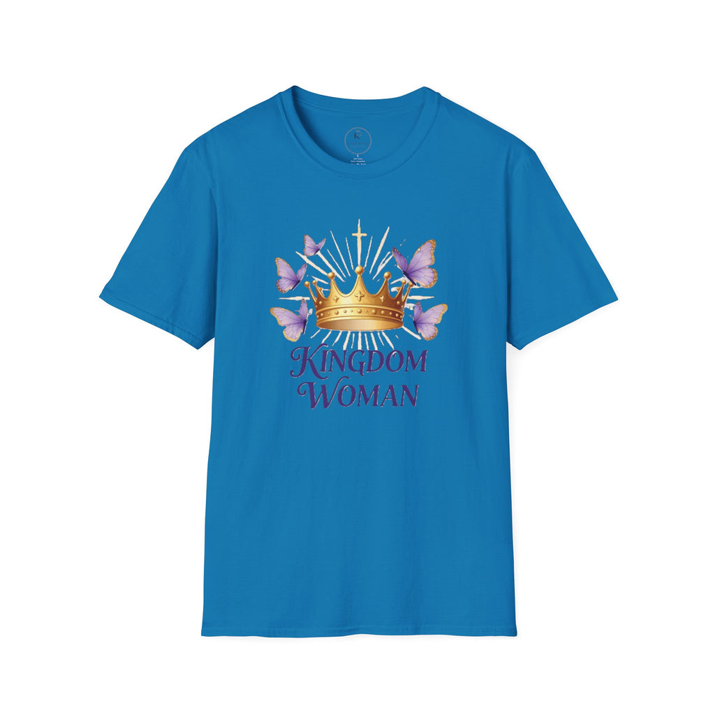 Kingdom Woman crown with purple butterflies T-Shirt