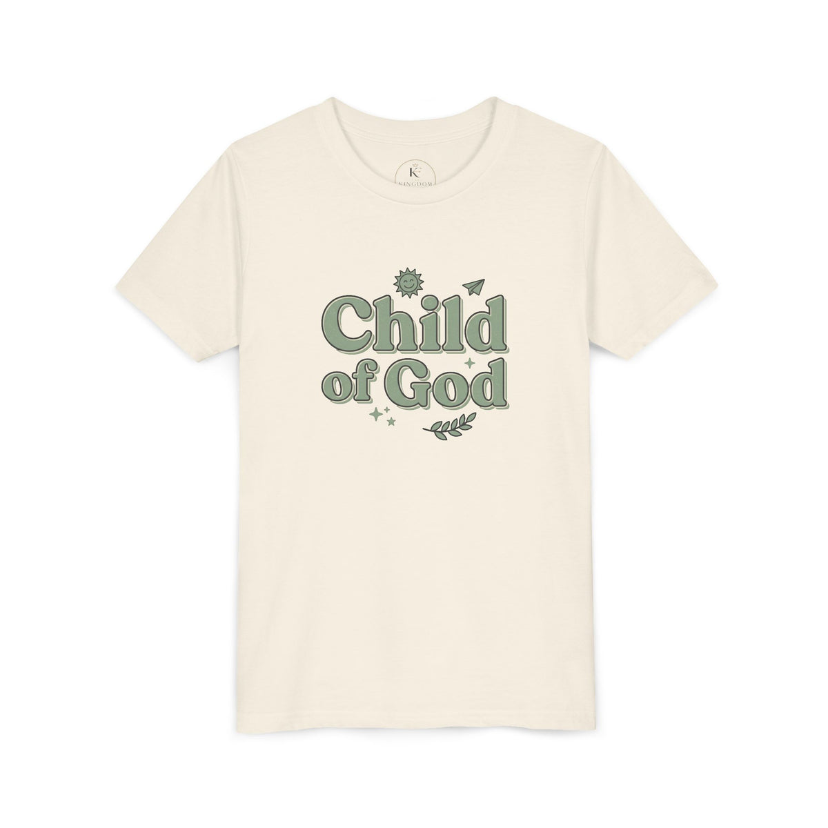 Youth Tee — "Child of God" Inspirational Christian Shirt ("I Am Loved, I Am Blessed" Back)
