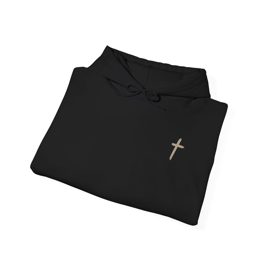 Abide in Him Hoodie — Christian Faith Cross Sweatshirt (John 15:4)