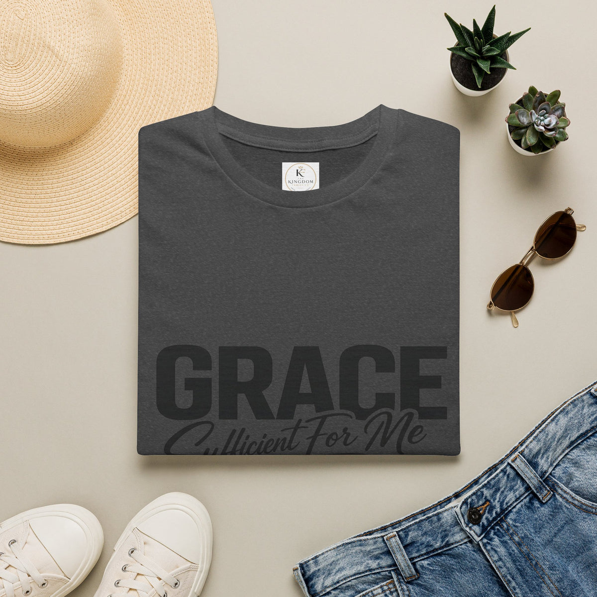 Grace Sufficient For Me T-Shirt | Christian Faith Typography Tee