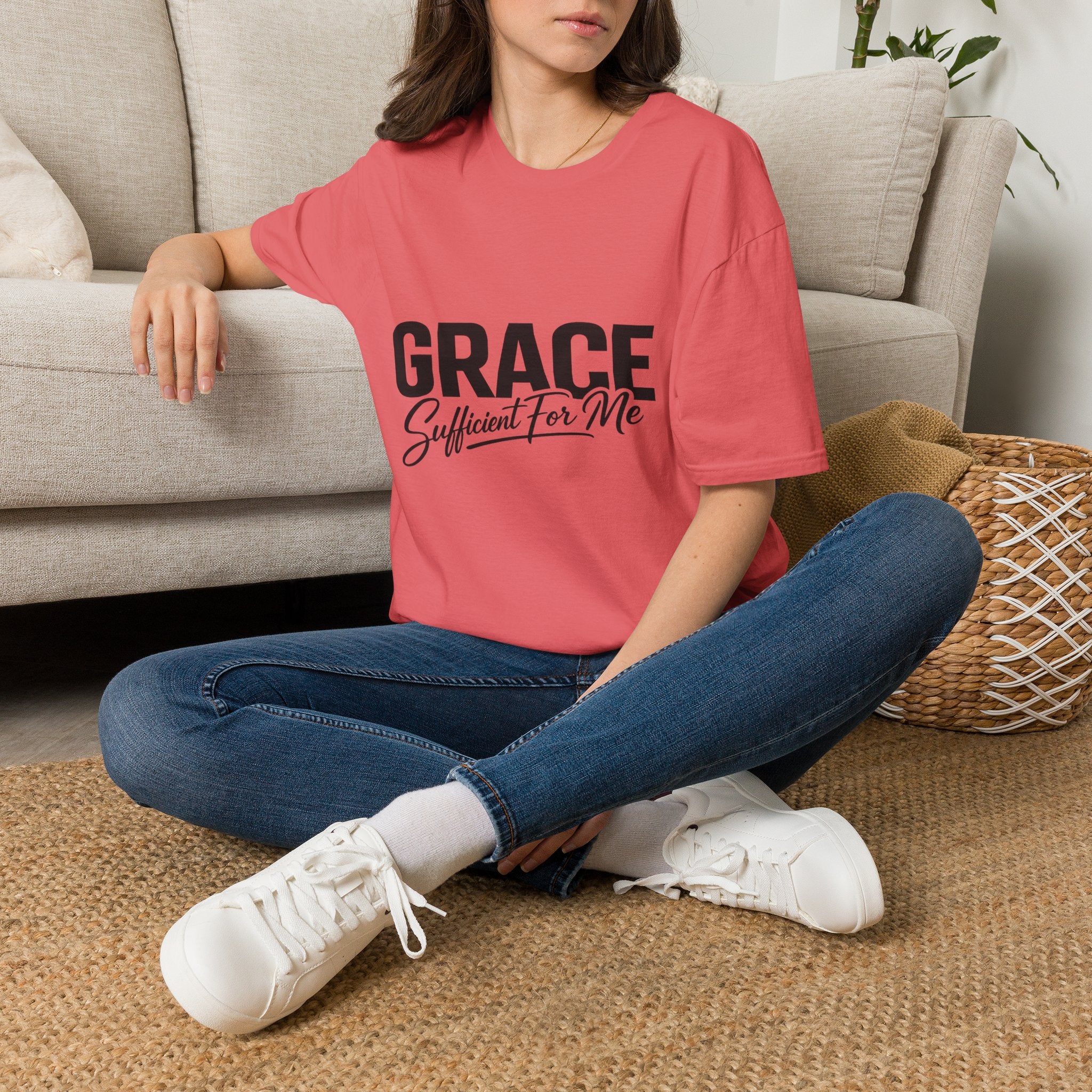 Grace Sufficient For Me T-Shirt | Christian Faith Typography Tee