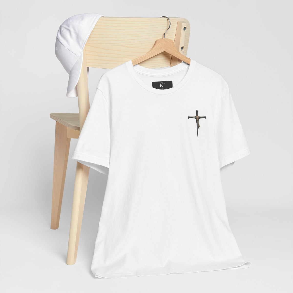 Faith-Forward Cross Tee | Hand-Painted Style Christian T-Shirt