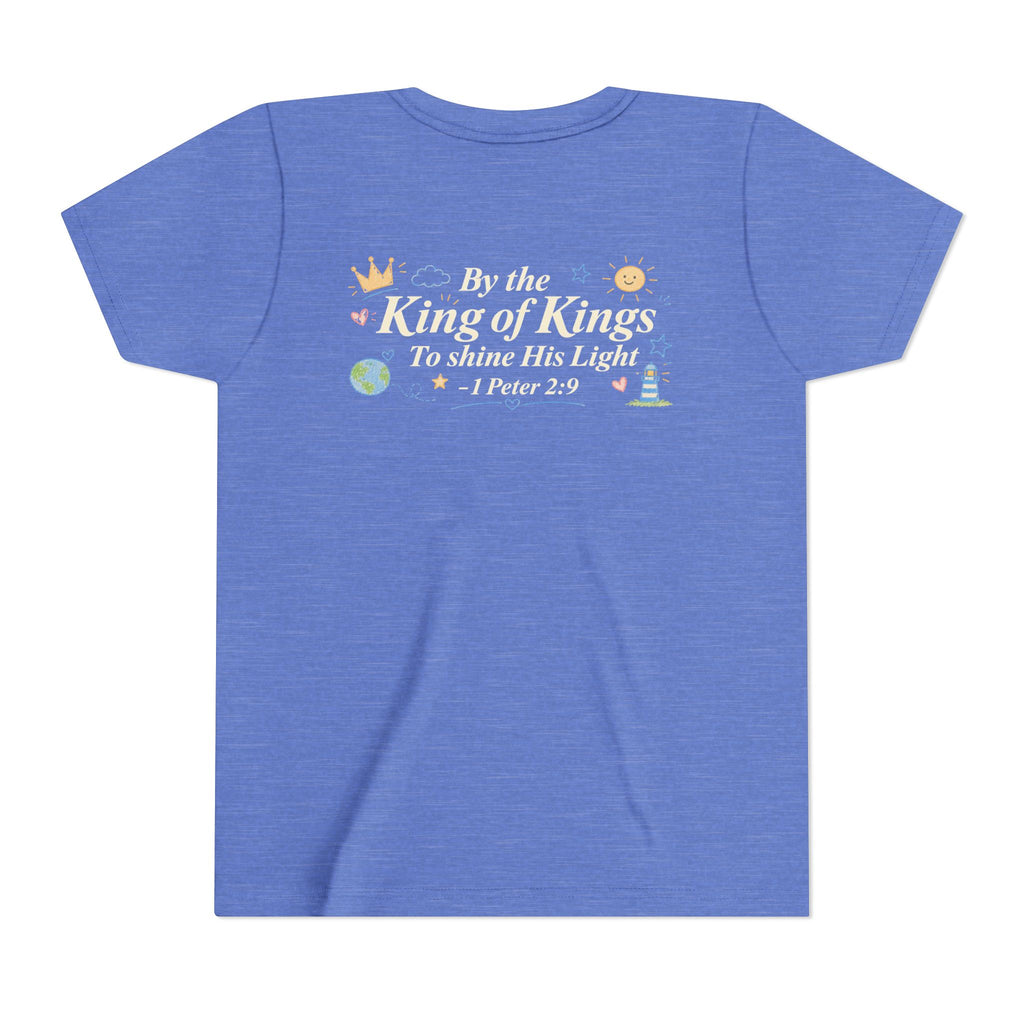 Youth Tee — “Chosen” Christian Kids Shirt (1 Peter 2:9 Back Design)