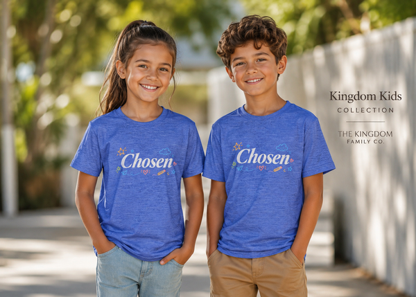 Youth Tee — “Chosen” Christian Kids Shirt (1 Peter 2:9 Back Design)