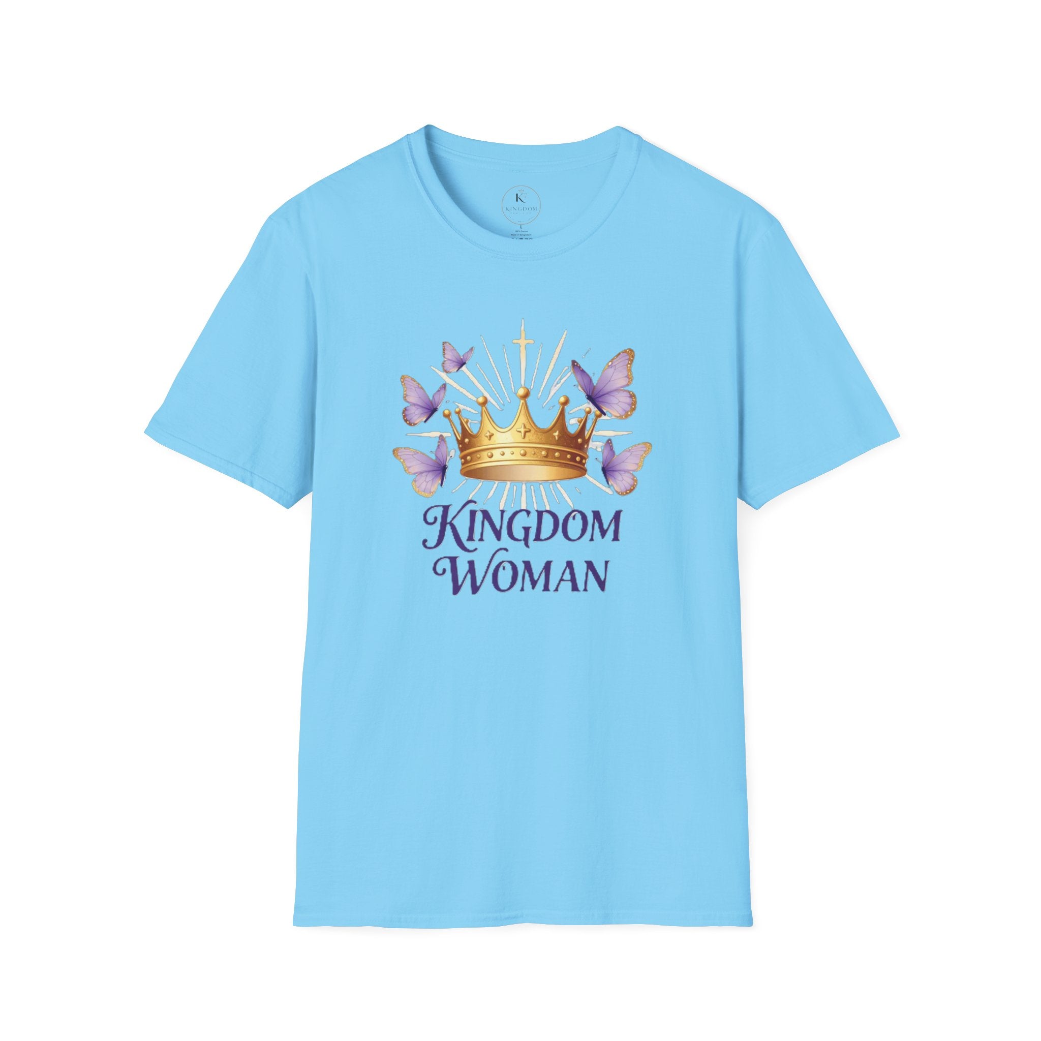 Kingdom Woman crown with purple butterflies T-Shirt
