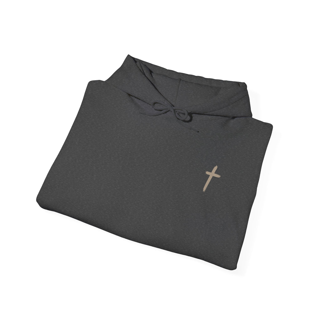 Abide in Him Hoodie — Christian Faith Cross Sweatshirt (John 15:4)