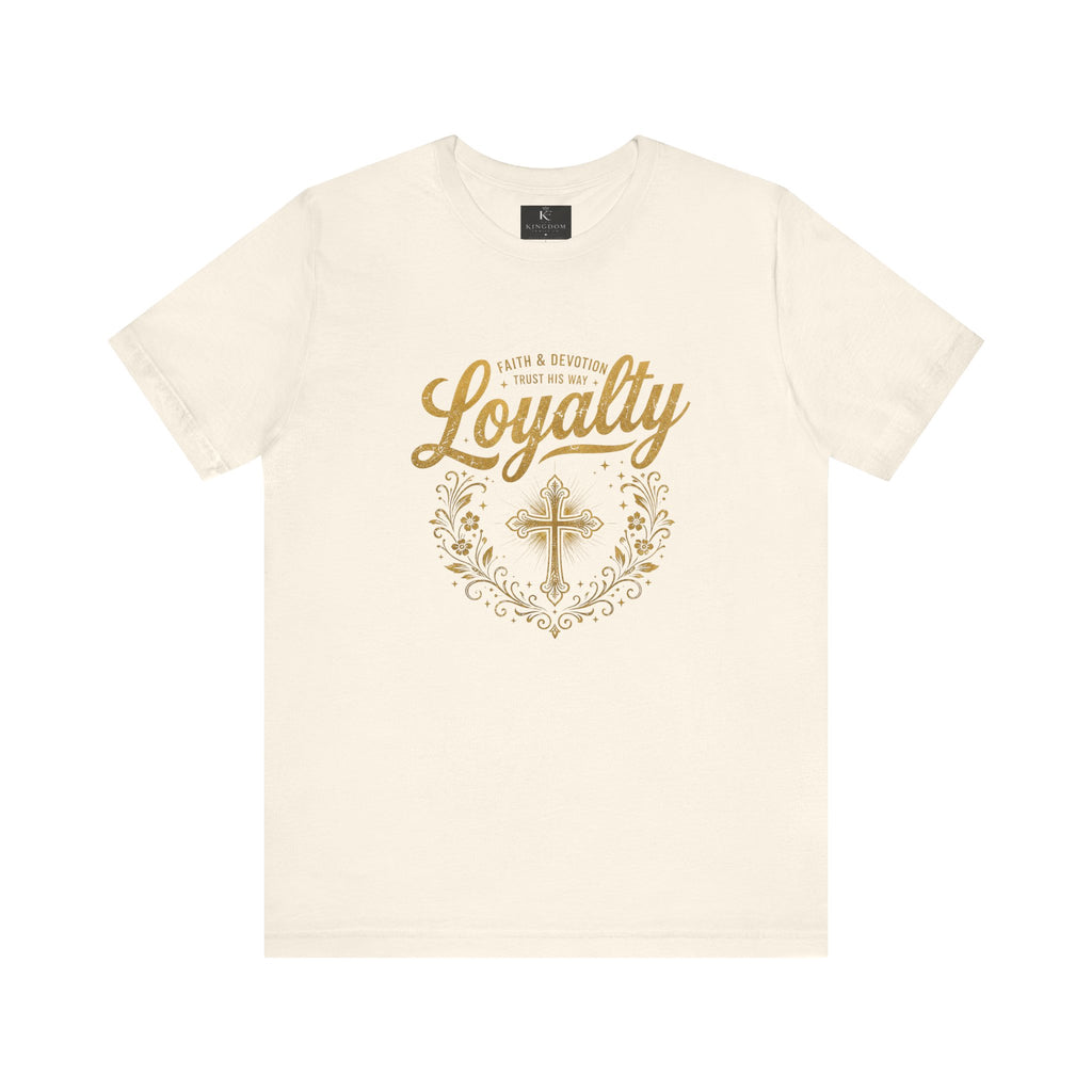 Loyalty Cross Script Tee | Faith Christian Scripture Shirt