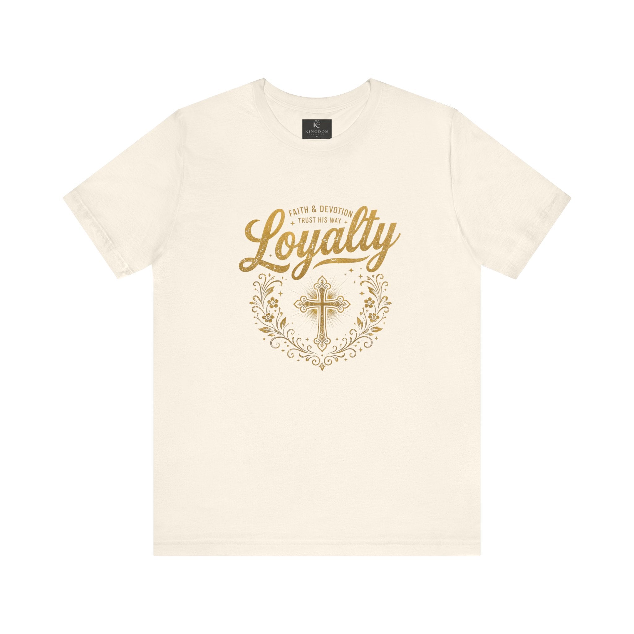 Loyalty Cross Script Tee | Faith Christian Scripture Shirt