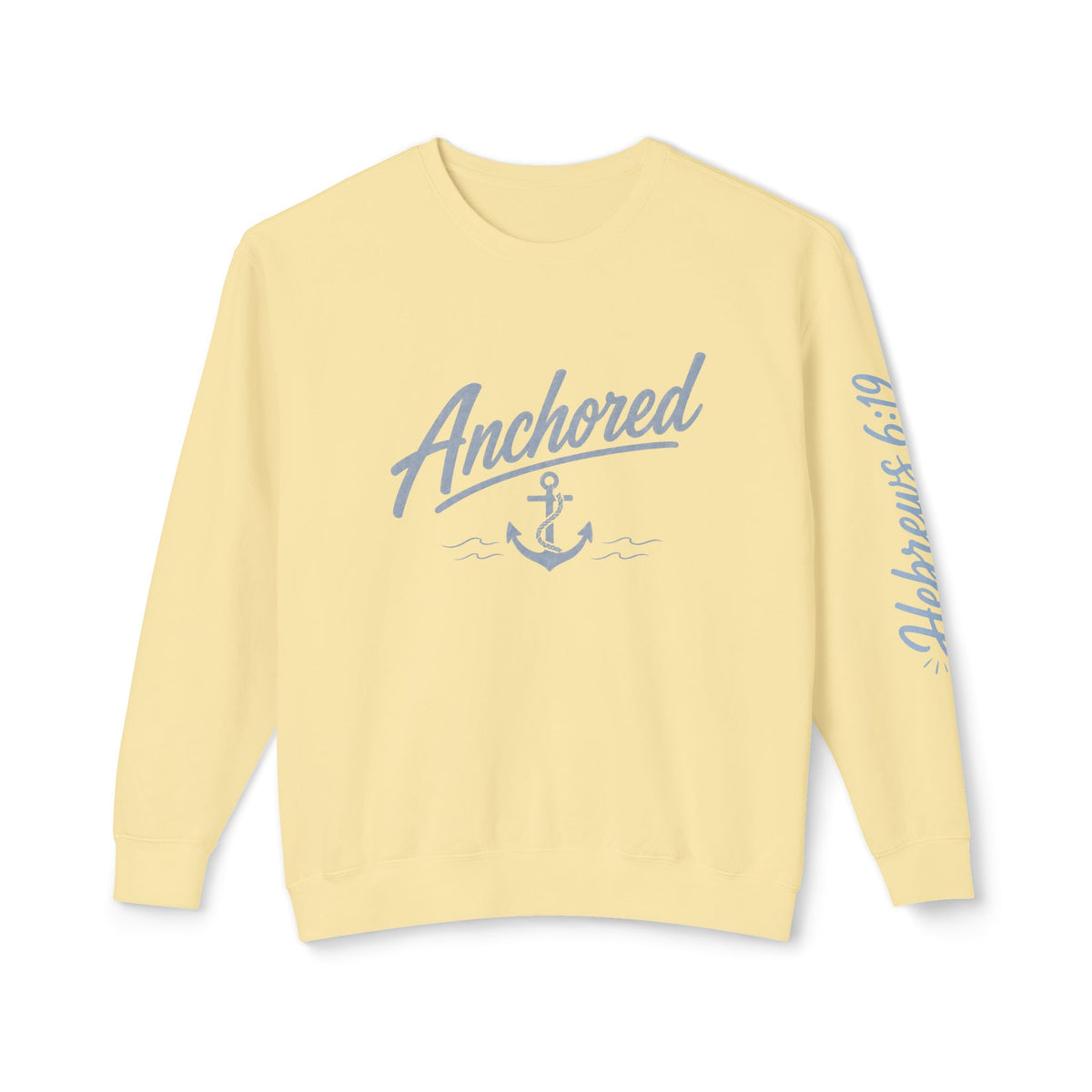Anchored anchor sweatshirt | Hebrews 6:19 scripture crewneck