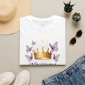 Kingdom Woman crown with purple butterflies T-Shirt