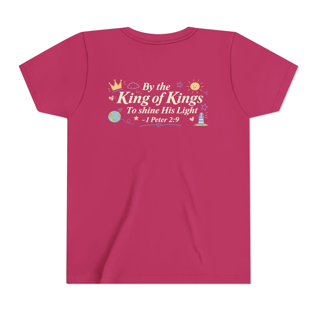 Youth Tee — “Chosen” Christian Kids Shirt (1 Peter 2:9 Back Design)