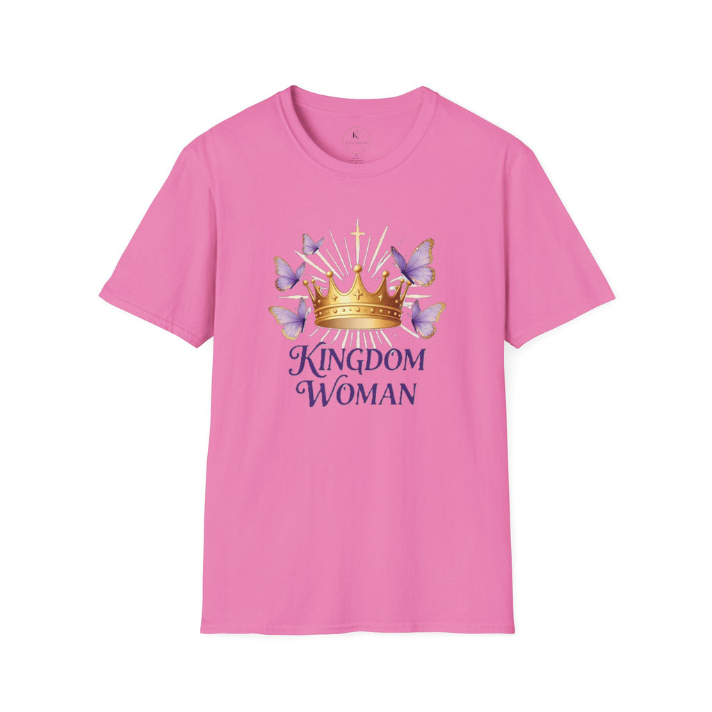 Kingdom Woman crown with purple butterflies T-Shirt