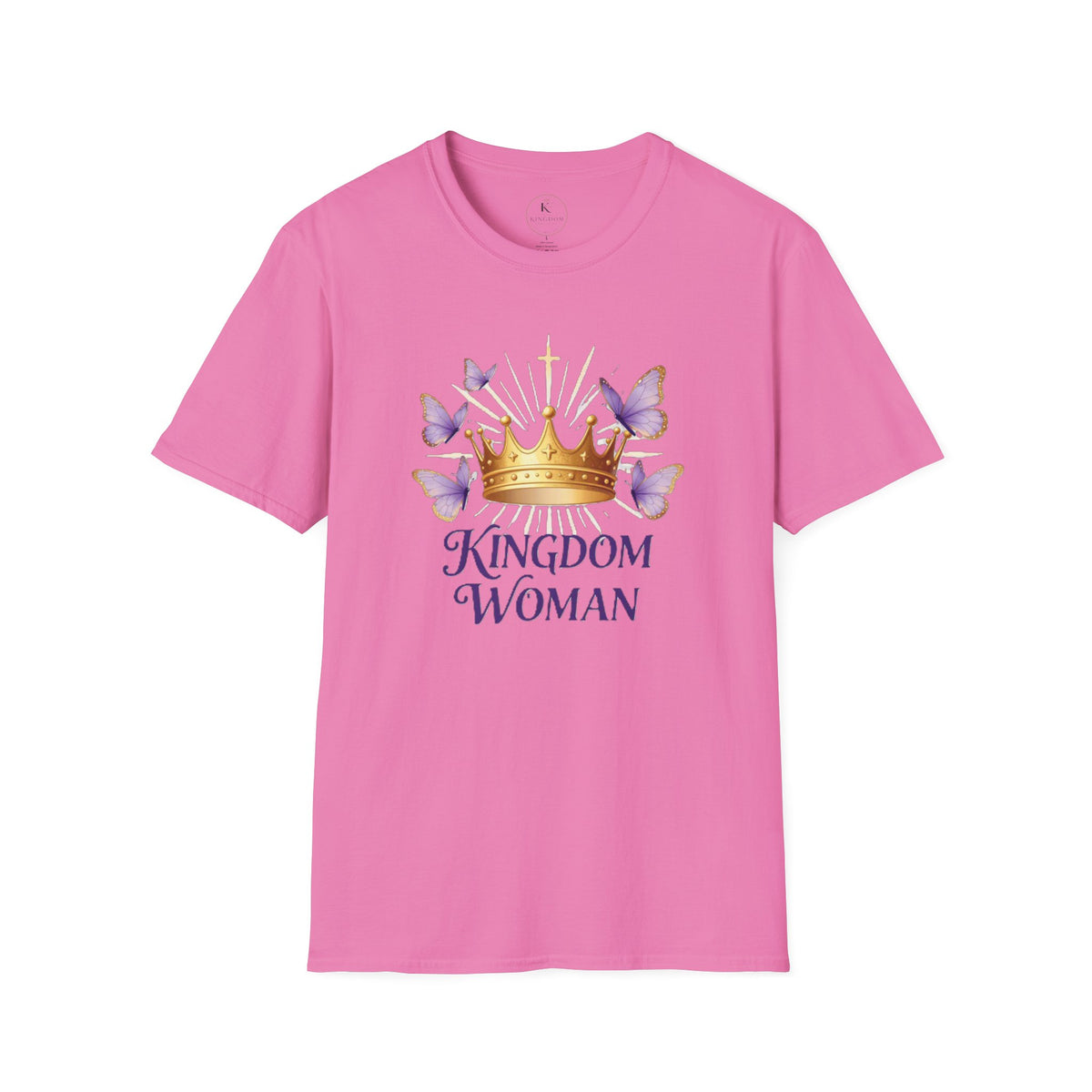 Kingdom Woman crown with purple butterflies T-Shirt