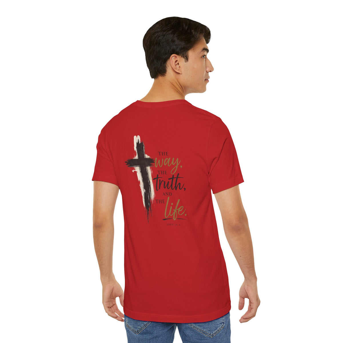 Faith-Forward Cross Tee | Hand-Painted Style Christian T-Shirt