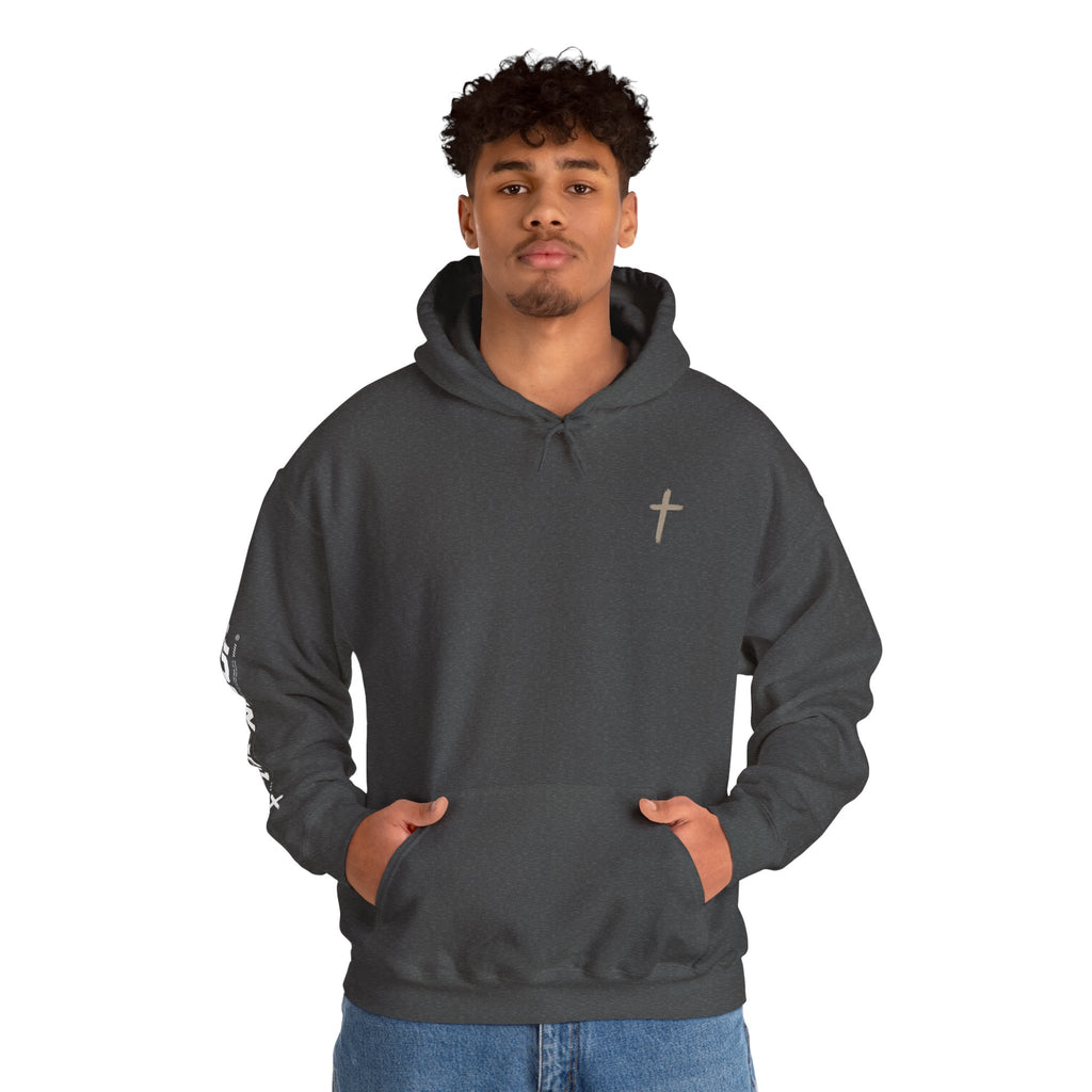 Abide in Him Hoodie — Christian Faith Cross Sweatshirt (John 15:4)