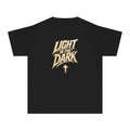 Light in the Dark youth tee | Cross graphic, Christian faith apparel