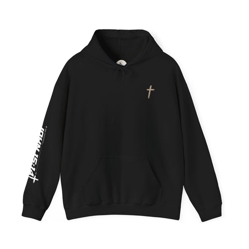 Abide in Him Hoodie — Christian Faith Cross Sweatshirt (John 15:4)