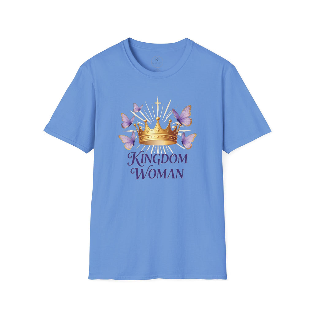 Kingdom Woman crown with purple butterflies T-Shirt
