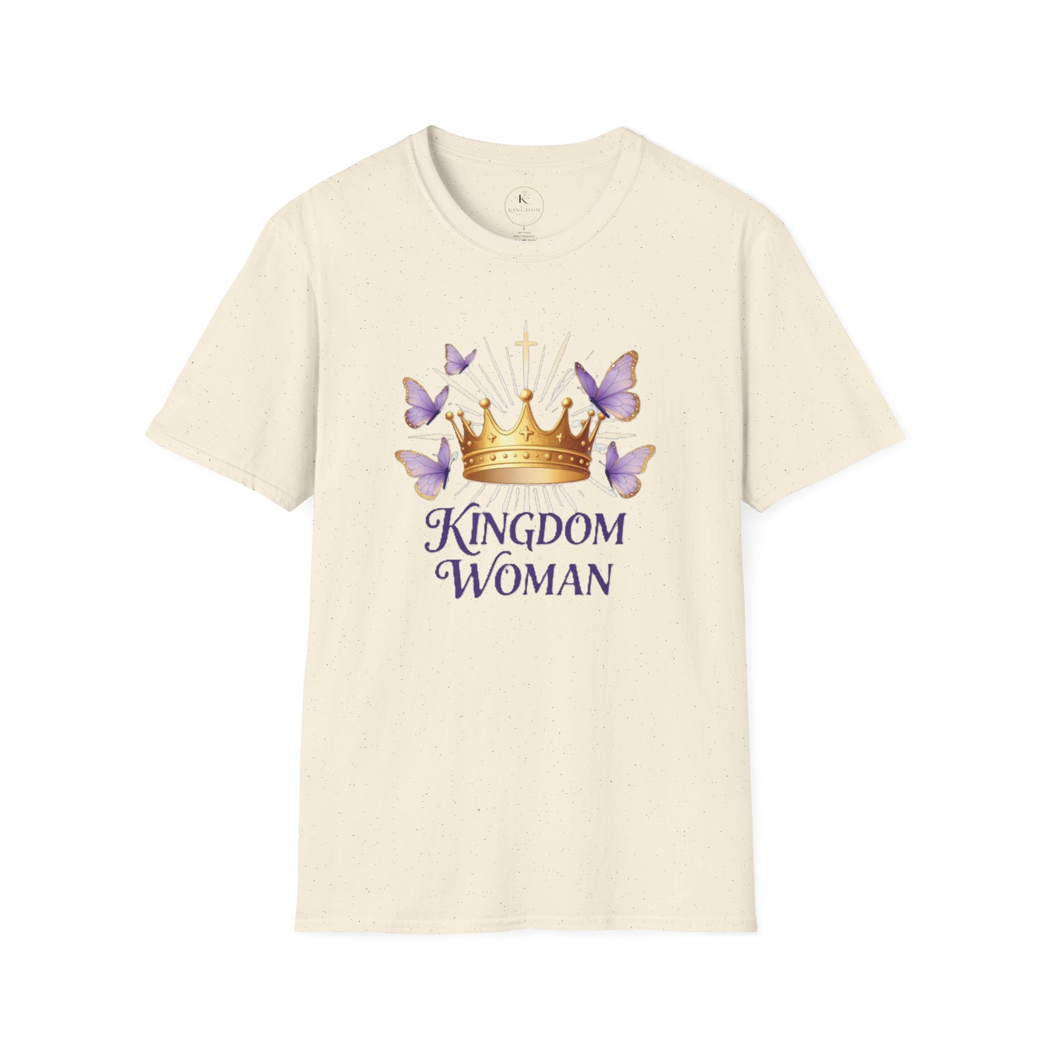 Kingdom Woman crown with purple butterflies T-Shirt