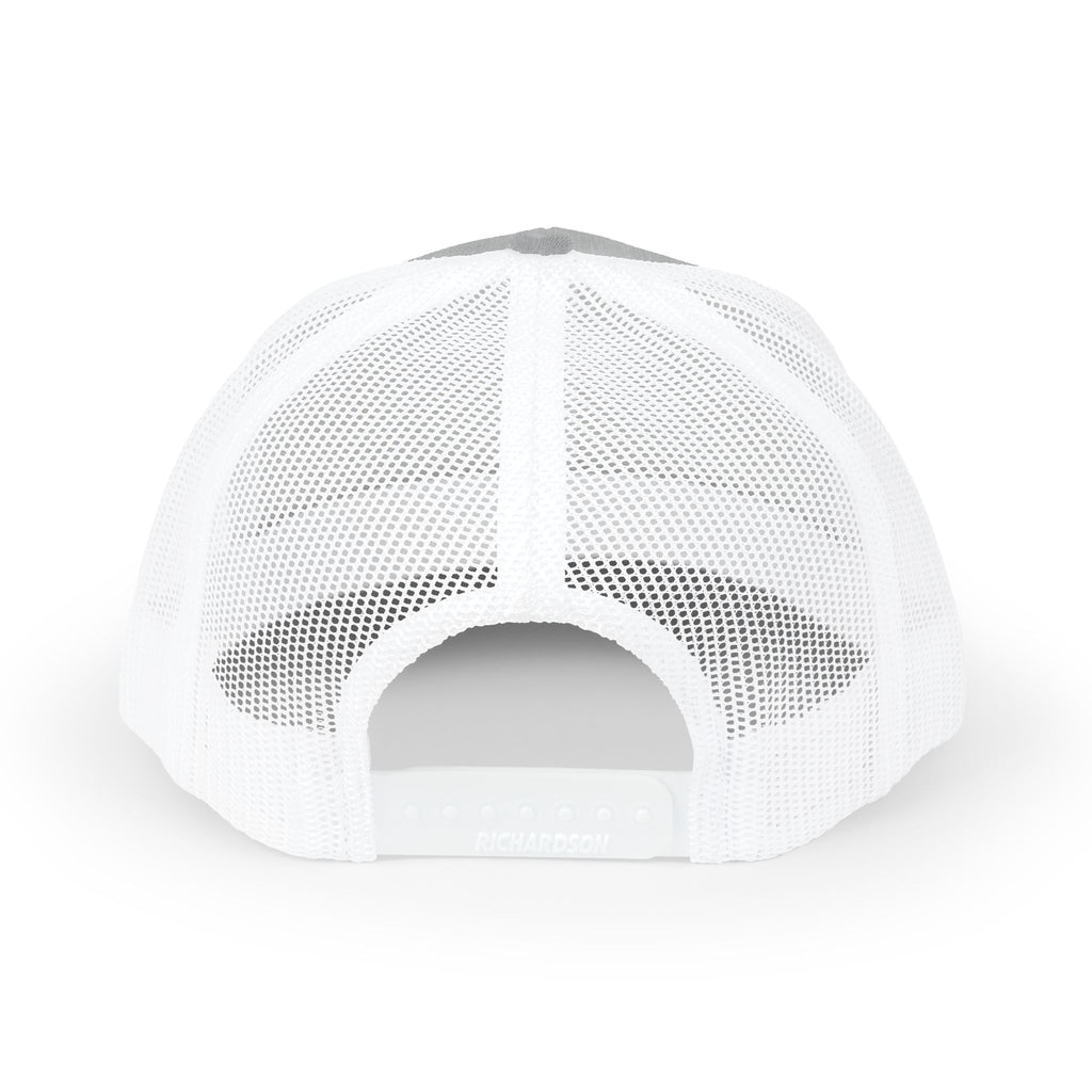 Faith Over Fear emblem Snapback Cap | Trucker Hat with Cross & Mountains