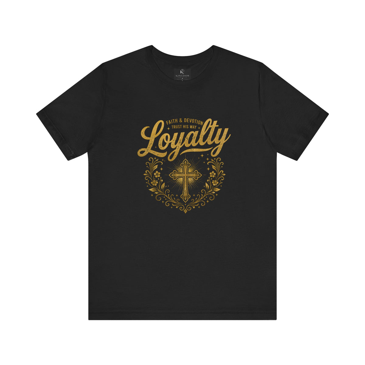 Loyalty Cross Script Tee | Faith Christian Scripture Shirt