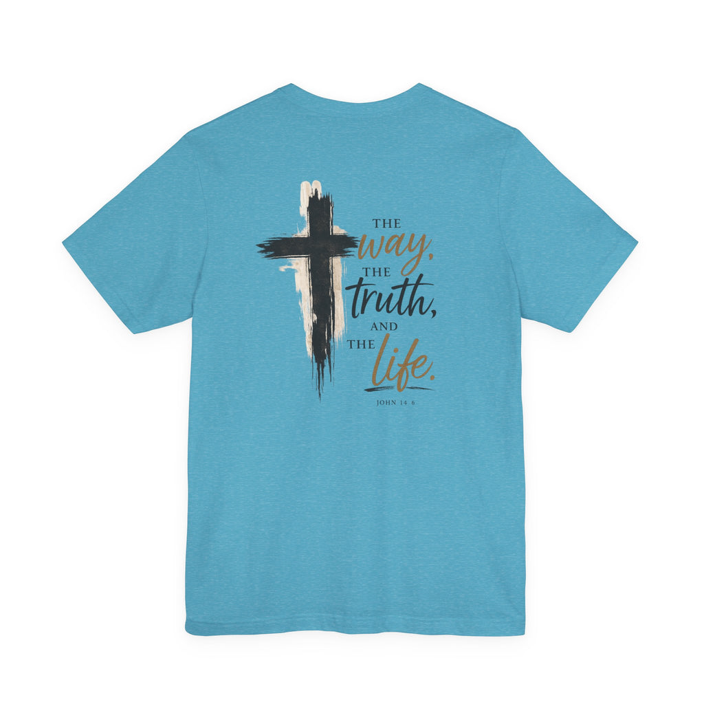 Faith-Forward Cross Tee | Hand-Painted Style Christian T-Shirt