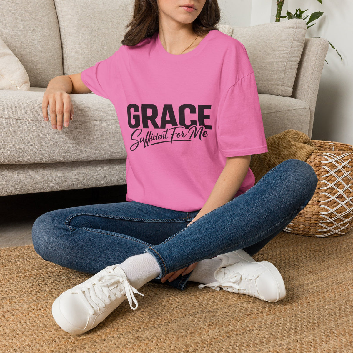 Grace Sufficient For Me T-Shirt | Christian Faith Typography Tee