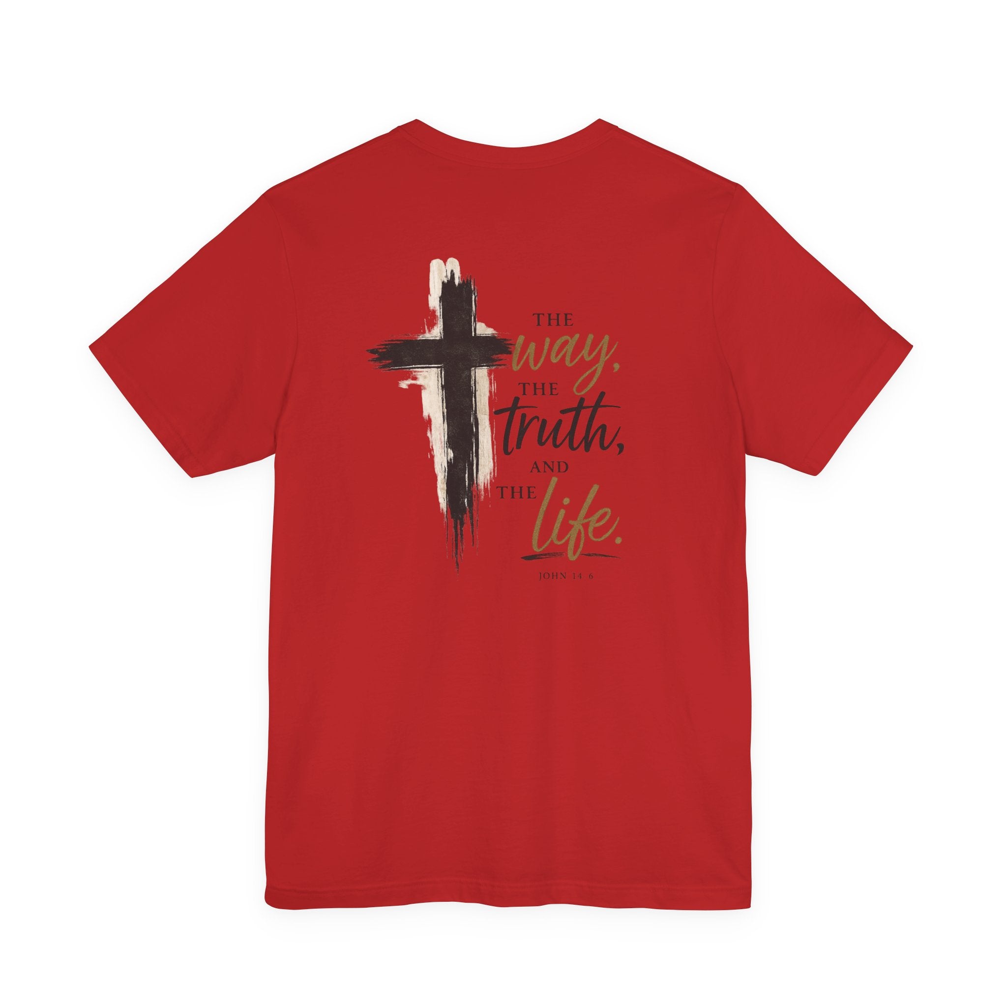 Faith-Forward Cross Tee | Hand-Painted Style Christian T-Shirt