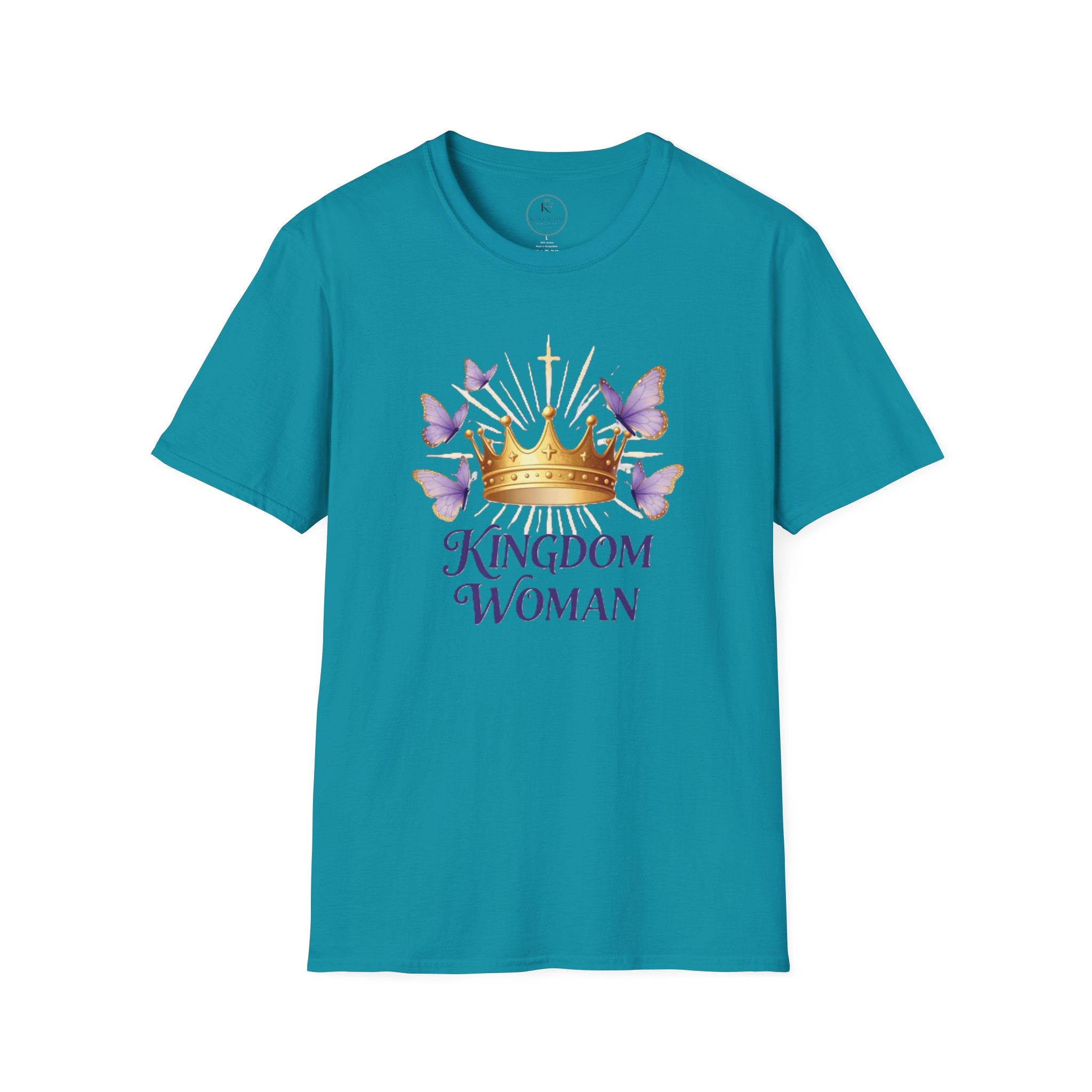 Kingdom Woman crown with purple butterflies T-Shirt
