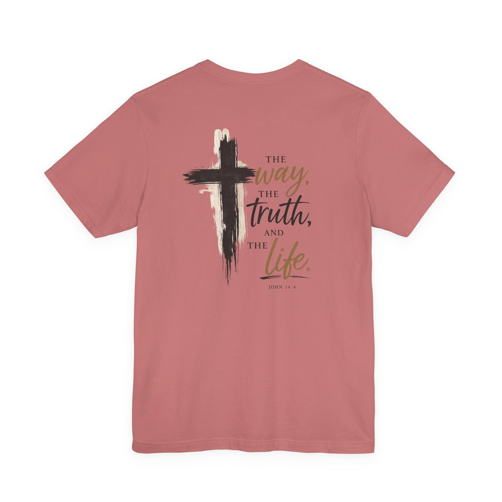 Faith-Forward Cross Tee | Hand-Painted Style Christian T-Shirt