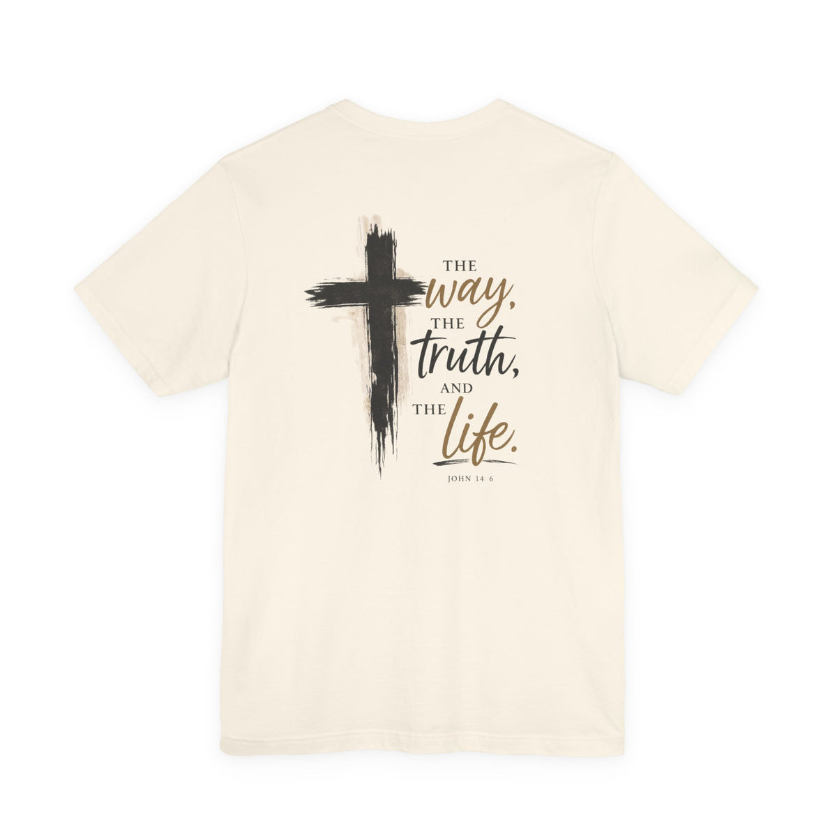 Faith-Forward Cross Tee | Hand-Painted Style Christian T-Shirt