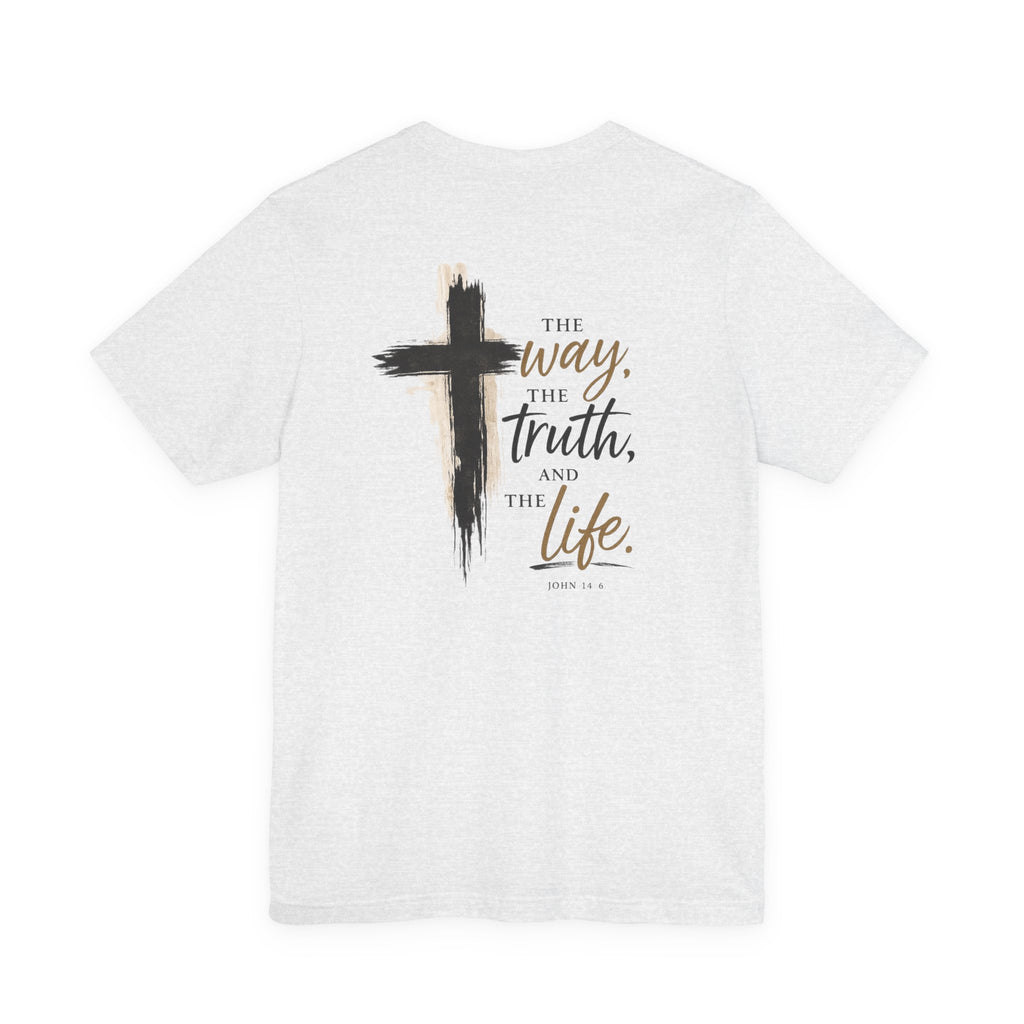 Faith-Forward Cross Tee | Hand-Painted Style Christian T-Shirt