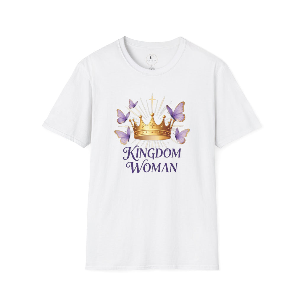 Kingdom Woman crown with purple butterflies T-Shirt