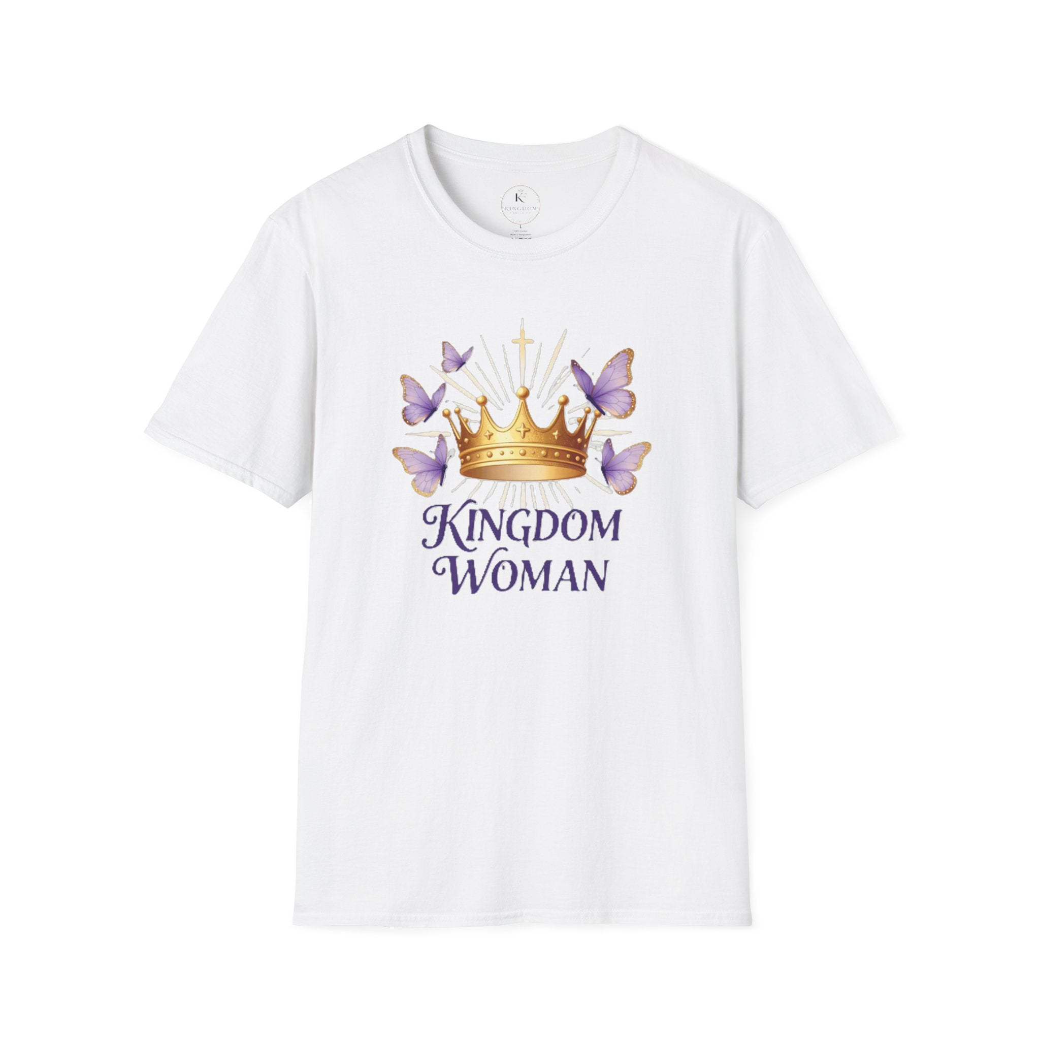 Kingdom Woman crown with purple butterflies T-Shirt