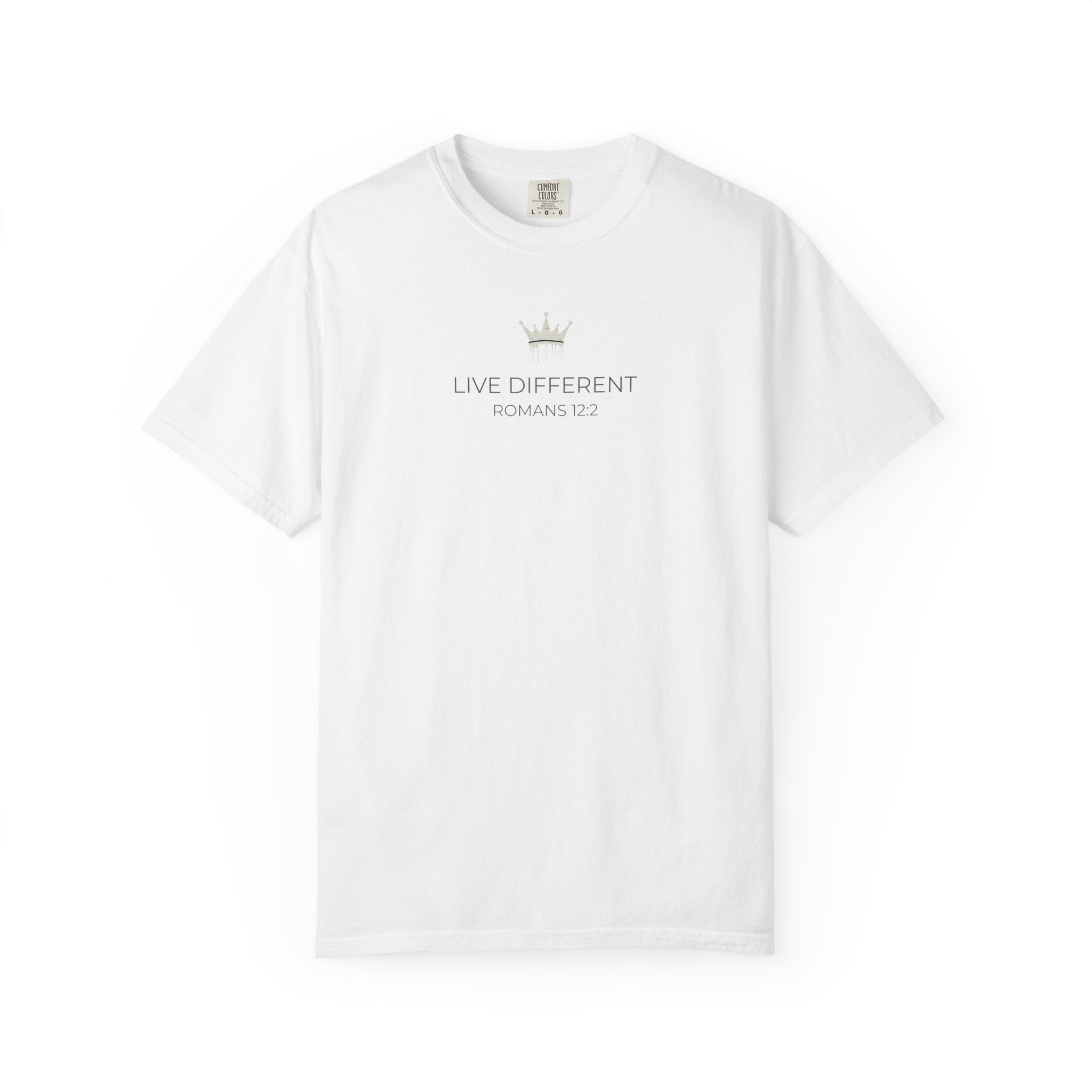 Live Different crown graphic T-shirt | Minimal motivational tee